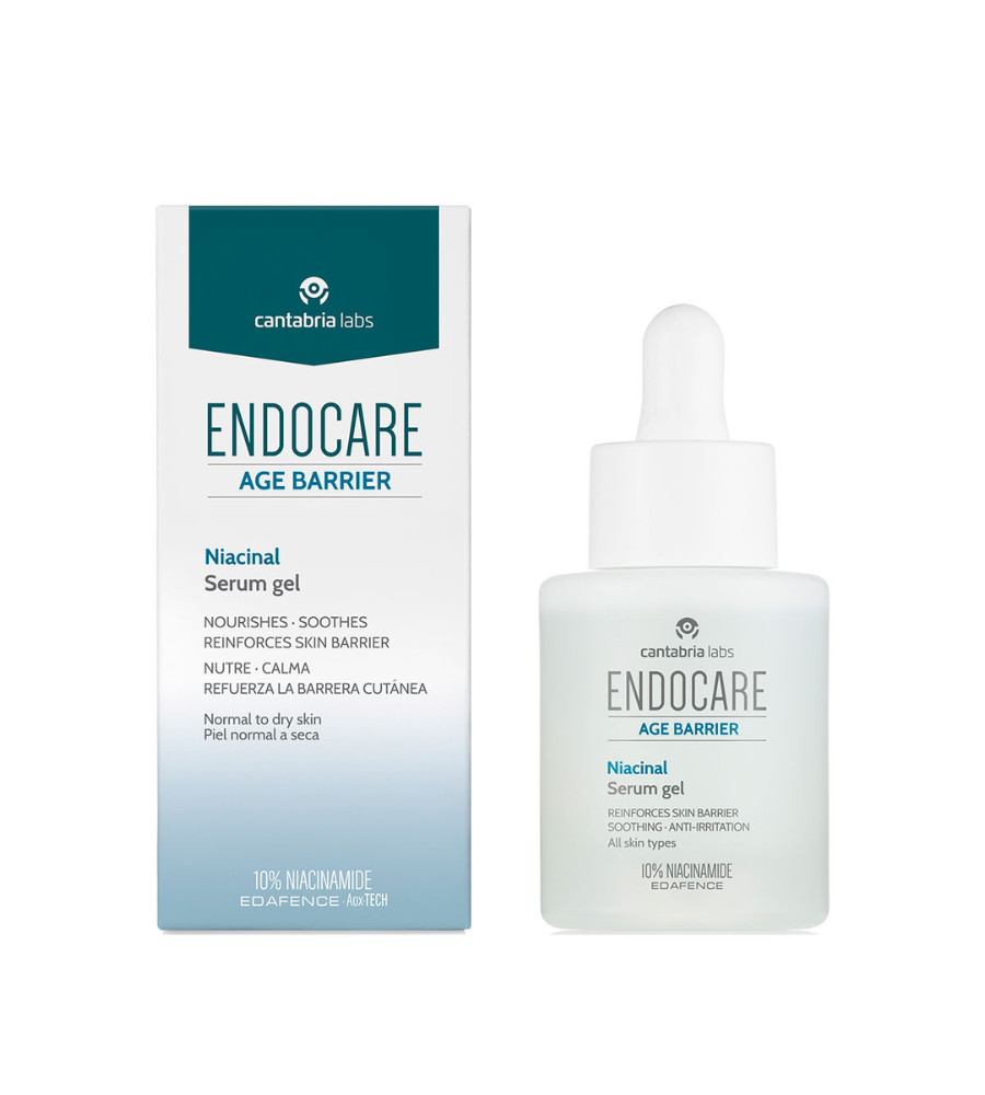 ENDOCARE NIACINAL Age Barrier Serum, 30 ml | Mitrinošs un nomierinošs serums ar 10% niacinamīdu, hialuronskābi, 30 ml
