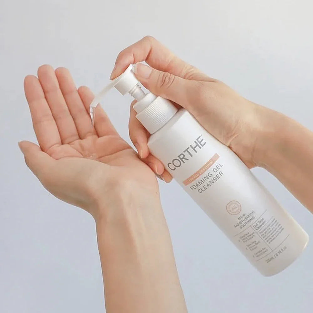 Corthe Dermo Essential Foaming Gel Cleanser 200 ml Maigs putojošs sejas attīrošais gēls