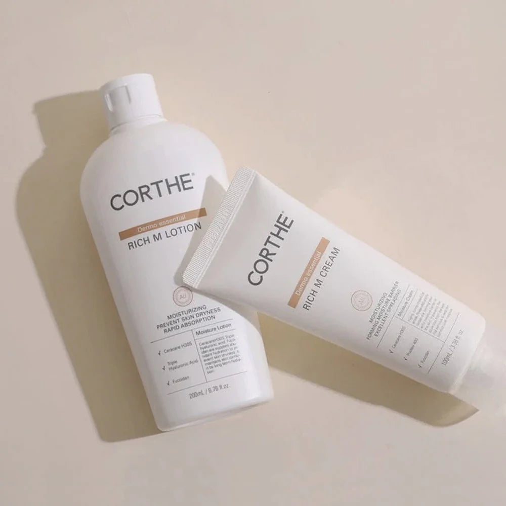 Corthe Rich M Lotion 200 ml Lamellāra mitrinoša emulsija ādas barjeras atjaunošanai