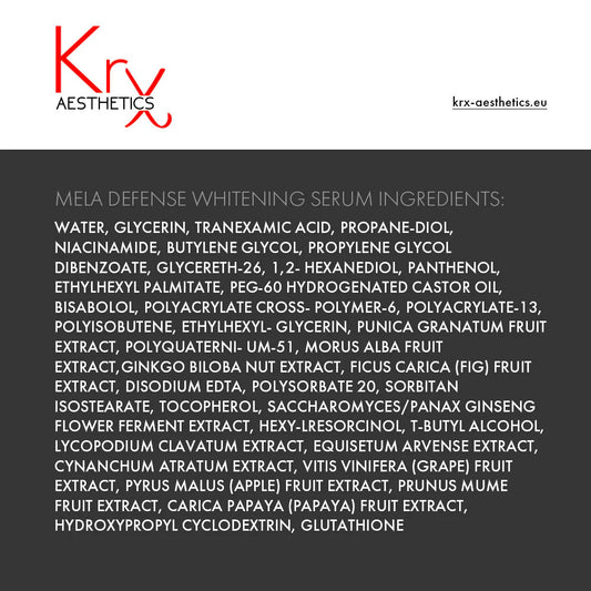 KRX Aesthetics MELA DEFENSE WHITENING SERUMS. 30 ml