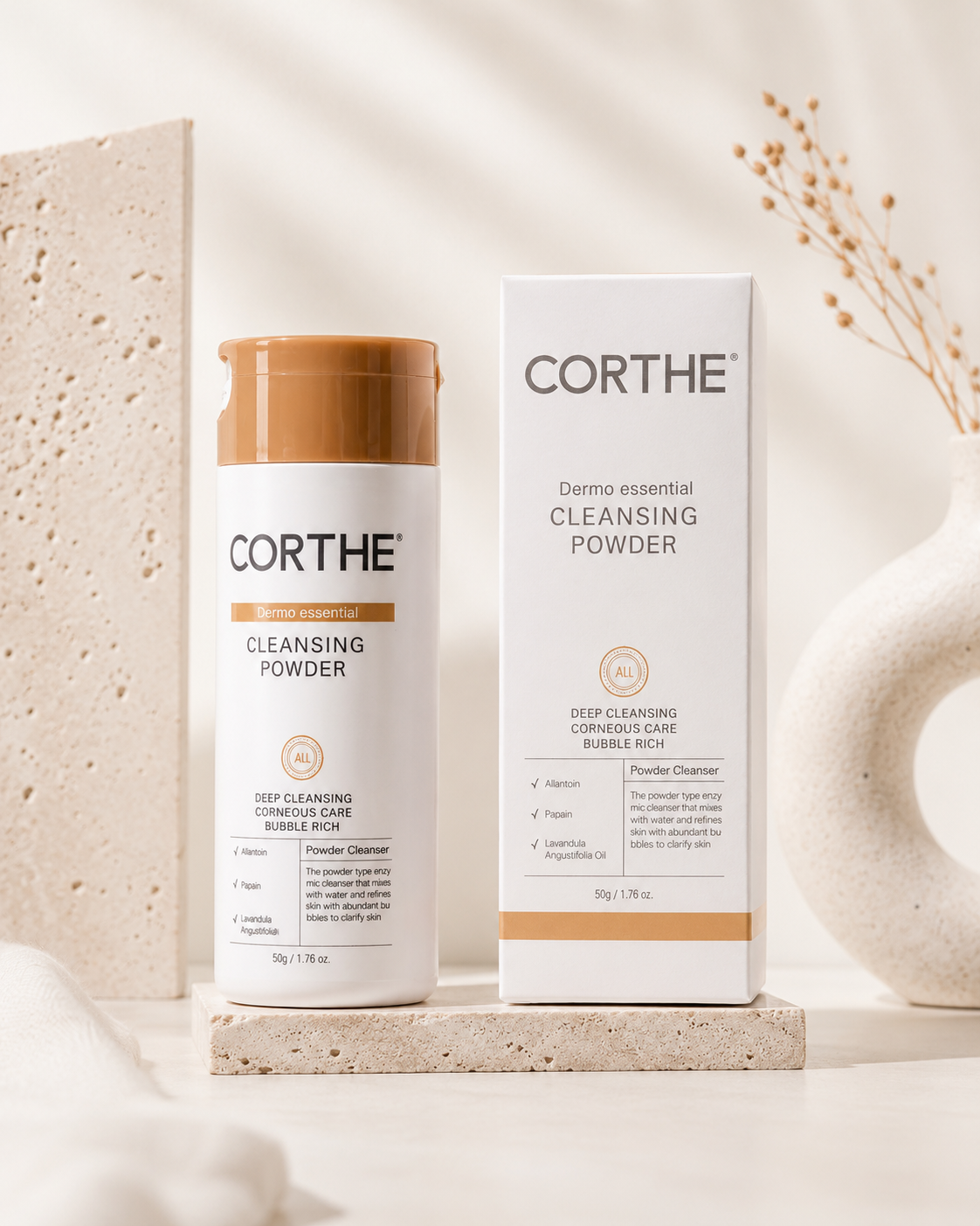Corthe Cleansing Powder Bubble Rich 50 g  Putojošs enzīmu attīrošais pūderis sejai