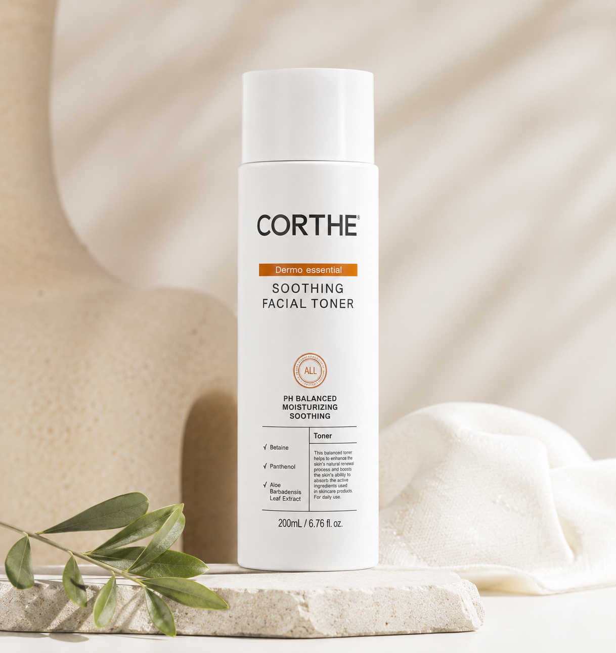 Corthe Soothing Facial Toner 200 ml / nomierinošs, mitrinošs sejas toniks