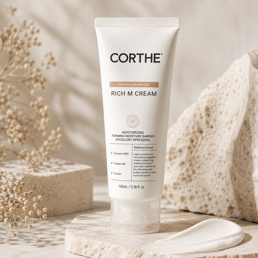 Corthe Rich M Cream 100 ml  Lamellārs ādas barjeras atjaunojošs krēms ar 15 aminoskābēm un Fucoidan