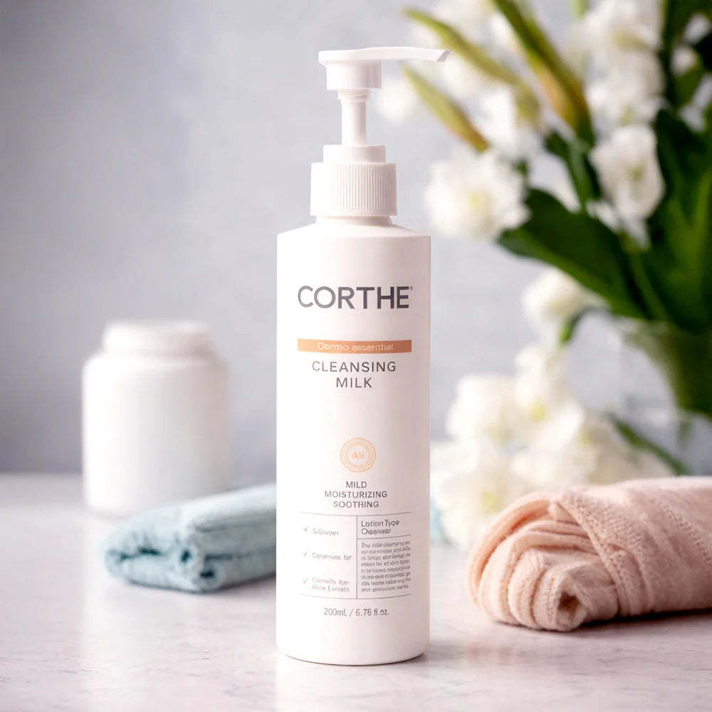 Corthe Cleansing Milk 200 ml / Maigs attīrošs pieniņš sejai