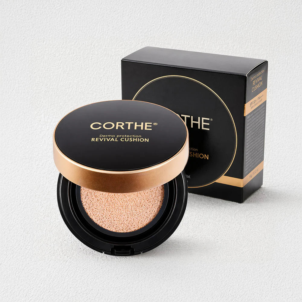 Corthe Revival Cushion SPF50+ PA+++ 15 g  Korejiešu glow efekta cushion tonālais ar SPF aizsardzību