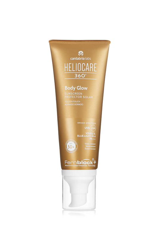 HELIOCARE 360 GLOW SPF50, 100 ml Ar bronzīgu toni, mirdzumu, ķermenim