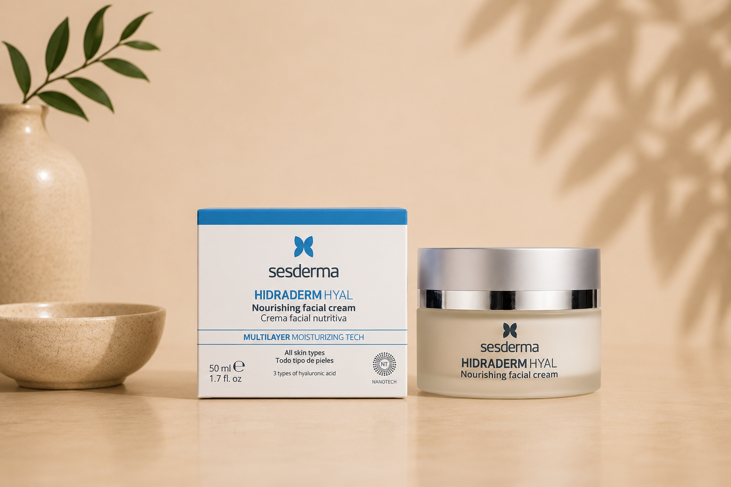 Sesderma Hidraderm Hyal mitrinošais krēms visiem ādas tipiem 50ml