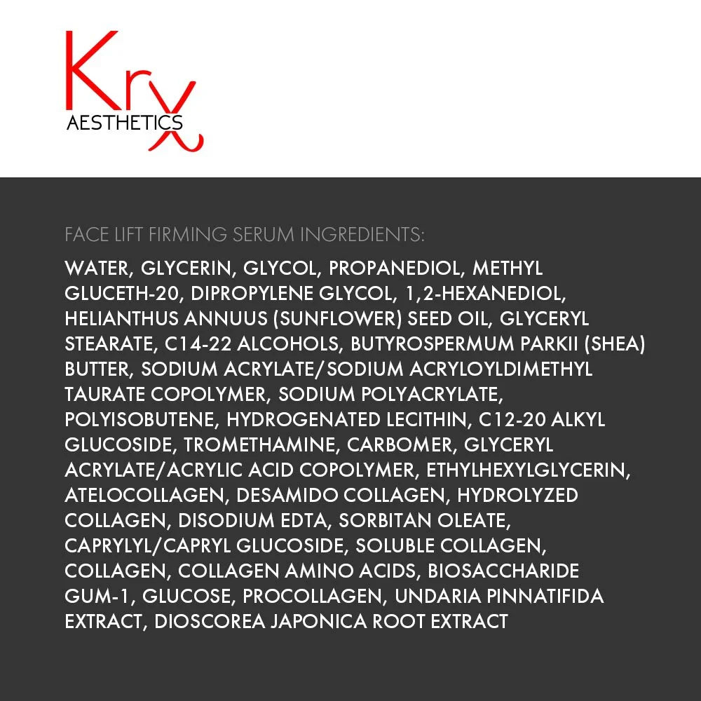 KRX Aesthetics FACE LIFT FIRMING SERUMS. 50 ml sejai un acīm