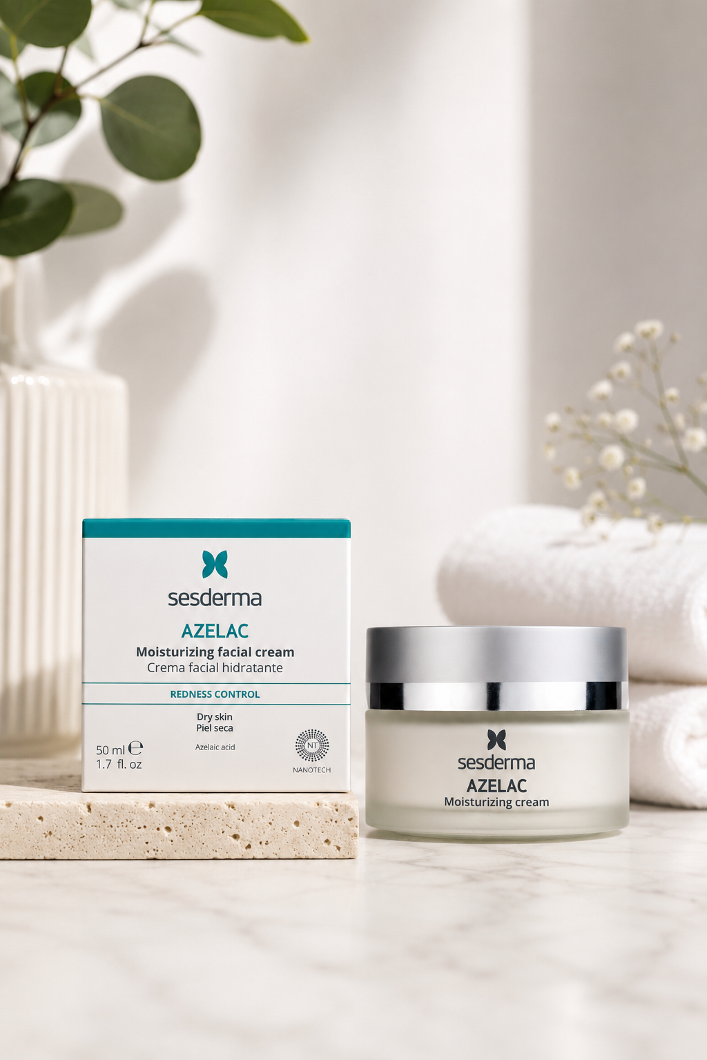 Sesderma Azelac mitrinošs krēms ādai ar apsārtumu 50ml