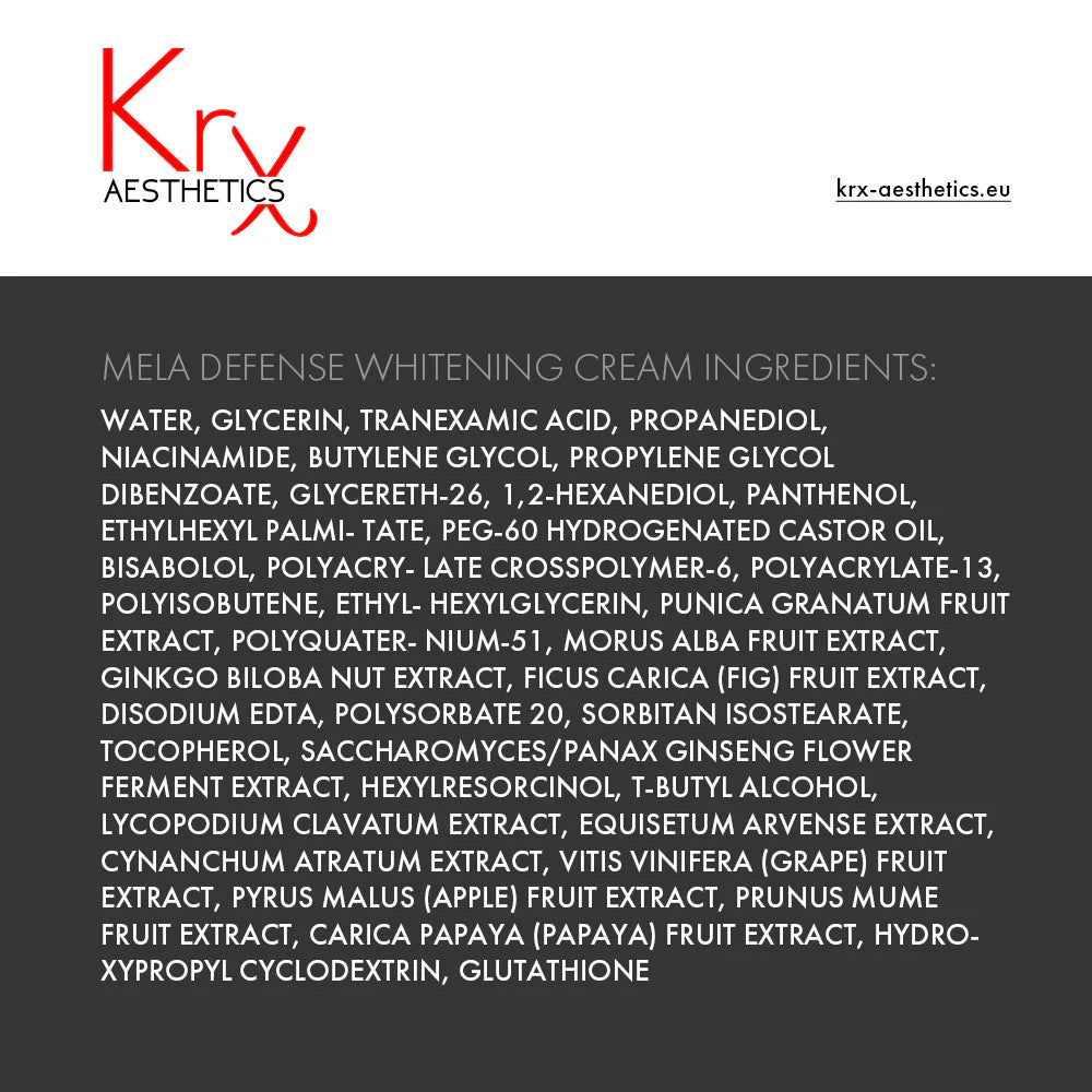 KRX Aesthetics MELA DEFENSE WHITENING sejas krēms. 50 ml